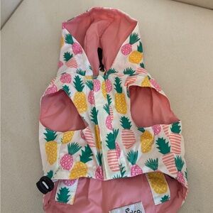 Reversible-Pineapple Dog rain jacket